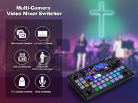 FoMaKo mini 4ch avec 5 FHD LCD Quad HDMI Video Switcher kc601 pro pour caméra multi-réseau UVC Streaming enregistrement vidéo local