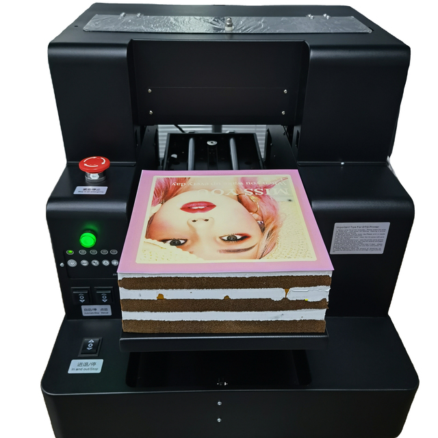 Small Size 21*30cm Food Printer with Edible Ink Cake Printing