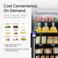 Haha Vending Automatische Slimme Koelkast Vendingautomaat Eten en Drinken Fruit Slimme AI Vendingautomaat Met Kaartlezer 660 MAX