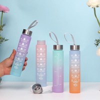 Bouteille d'eau sportive d'été incassable en PC avec paille, grande capacité 2000 ml, pour fitness et activités de plein air