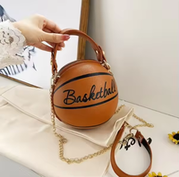 Nouveau Sac Rond Personnalisé pour Femme Automne et Hiver 2025, Sac à Bandoulière à Chaîne, Sac de Basket-ball, Sac à Main Football