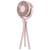 Nouveau ventilateur de poussette à moteur sans balais avec écran LED numérique 2000mAh, ventilateur portable rechargeable par USB pour l'extérieur, mini ventilateur à pince pour la maison et la voiture