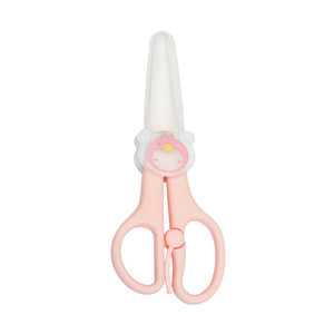 Baby Food Scissors Nordic Pink Arc Type Portable For Infant Feeding Home Use - Product Image 2