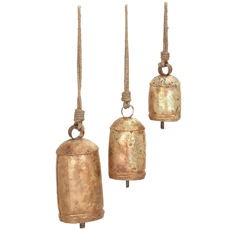 Handicrafts Shabby Chic Country Style Rustic Metal Cylinder Decorative Cow Bell