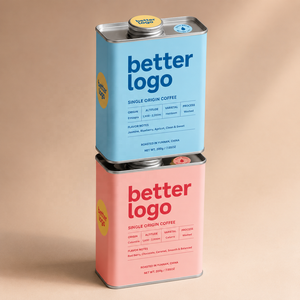 Großhandel Benutzerdefinierte Logo Rechteckige Kaffeebohnen-Dosen (150g/120g) Offsetbedruckte Edelstahl-Kaffeedosen mit Luftventil (2200g) - Product Image 1