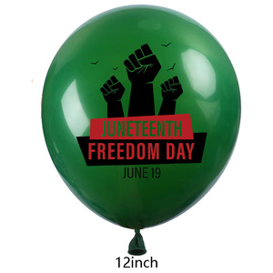 Venta al por mayor Día DE LA LIBERTAD Suministros para fiestas Decorativo <span class=keywords><strong>Junio</strong></span> Negro Feliz Juneteenth <span class=keywords><strong>Fiesta</strong></span> Decoración Globos de látex Juneteenth Globo - Product Image 3