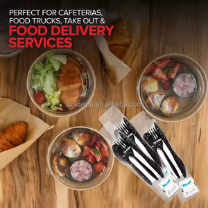 Dày nhựa mờ dao nĩa muỗng súp phương Tây ăn tối muỗng salad ngã ba sang trọng PLA PP PS dao kéo thiết lập dùng một lần - Product Image 5