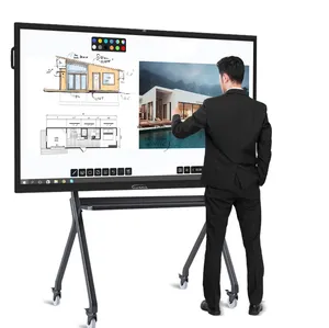 JOMEtech 65/75/86/100 inç Ram Lcd Led Tv paneli eğitim maxhub için dokunmatik ekran interaktif düz Panel