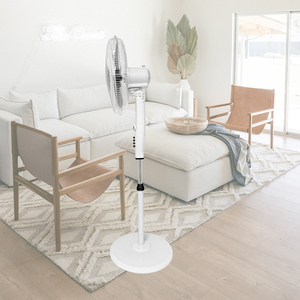 พัดลมตั้งพื้นแบบขาตั้ง รุ่นใหม่ ปี 2026 สำหรับห้องนอน ขนาด 1.3 เมตร สีขาว ตะแกรงโลหะ ขนาด 16 นิ้ว ใบพัด 5 ใบ - Product Image 4