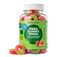 SPL Private Label Prebiotic Fiber Gummy Rings Complément alimentaire en fibres, saveur personnalisée, faible teneur en sucre, anneaux de gommes aux fibres