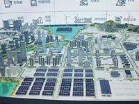 Personalizado moderno acrílico 3D modelo diseño nuevo almacenamiento de energía carga modelo arquitectónico PV electrólisis hidrógeno energía Potencia