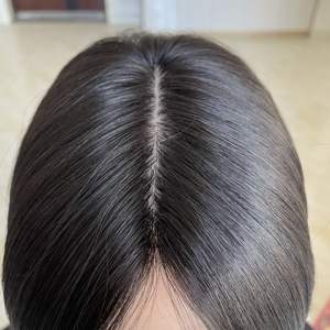 Extensiones de cabello con clip de color natural, nudos invisibles, base de seda atada a mano de 6x6.5 con línea de cabello de encaje, topper de cabello humano sin procesar. - Product Image 2