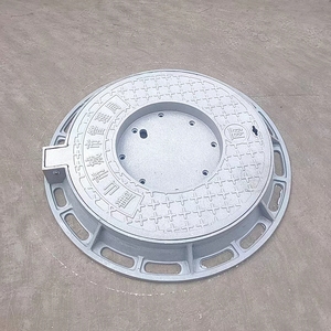 Couvercles de trou d'homme de Ventilation en fonte ductile Grille de drainage routier Couverture de gouttière rectangulaire Couleur noire Modèle demi-poids 600*600*80 - Product Image 5