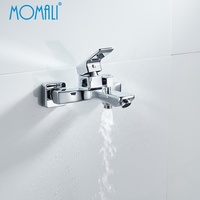 Robinet de baignoire Momali Factory à poignée unique avec eau chaude et froide, mitigeur de douche mural apparent, robinet de lavabo