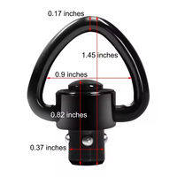 Attaches rapides en acier carbone noir mat pour sangle, avec bouton-poussoir, pour la chasse en extérieur et les accessoires sportifs tactiques