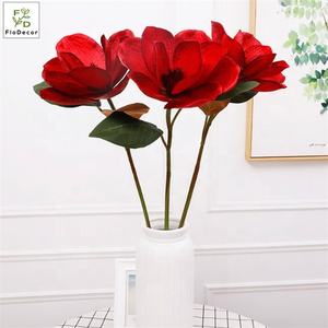 Venta al por mayor de alta calidad Artificial gran <span class=keywords><strong>Yulan</strong></span> Flor de seda <span class=keywords><strong>Magnolia</strong></span> grande para la decoración de la casa pedazo de centro de mesa decoración de la boda - Product Image 1
