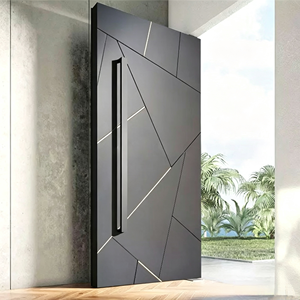 Puerta Principal <span class=keywords><strong>de</strong></span> Aluminio <span class=keywords><strong>de</strong></span> Doble Pivote con Diseño Moderno <span class=keywords><strong>de</strong></span> Polímero Impermeable y Exterior <span class=keywords><strong>de</strong></span> <span class=keywords><strong>Madera</strong></span> para Casa - Product Image 4