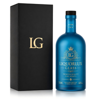 Kleurrijke milieuvriendelijke glazen whiskyfles 500ml 750ml 1L op maat gemaakte matte afwerking kurk lege likeurfles voor bourbon rum brandewijn