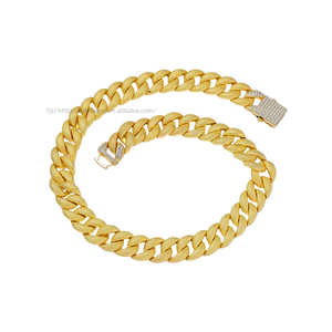 16Mm Strip Hip Hop <b>Cuban</b> Necklace Necklace Accessories Tanjing Fashion Lijing Necklace - Product Image 1