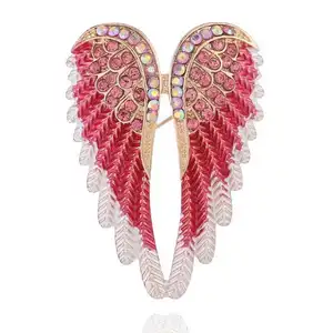 Nuovo arrivo creativo squisito diamante angelo spilla con spilla strass gioielli alla moda spille accessori donna