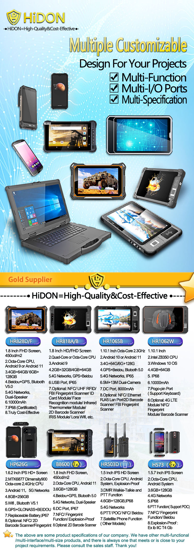 Hidon HB08B1 - Android 11 Tablet with Rockchip RK3568 CPU