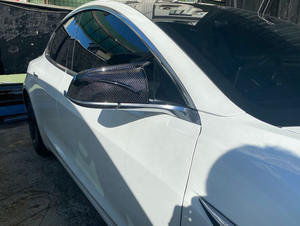 Için dikiş yan ayna kapağı Tesla modeli 3 otomatik karbon Fiber <span class=keywords><strong>M</strong></span> tipi - Product Image 5