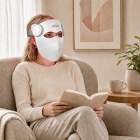 Masque facial de luminothérapie 4D MDL 2026 dernière génération avec activation vocale, masque de luminothérapie à lumière rouge pour salon de beauté