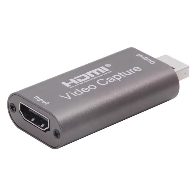 USB 2.0 for Video Capture Card for Live Streaming Game Broadcast Recording 4K Monitoring with PS Box Gray 64x28x13mm