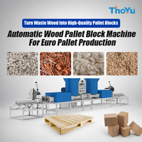 Machine automatique robuste ThoYu 53kW 220V certifiée CE pour la fabrication de palettes à partir de copeaux de bois et de sciure