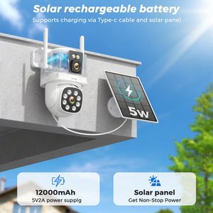 Cámara de Seguridad con IA para el Hogar, Sistema Inalámbrico Solar LTE 4G Tuya, Panel Okam, Wi-Fi, Teleobjetivo, Visión Nocturna, Zoom 50X - Product Image 3