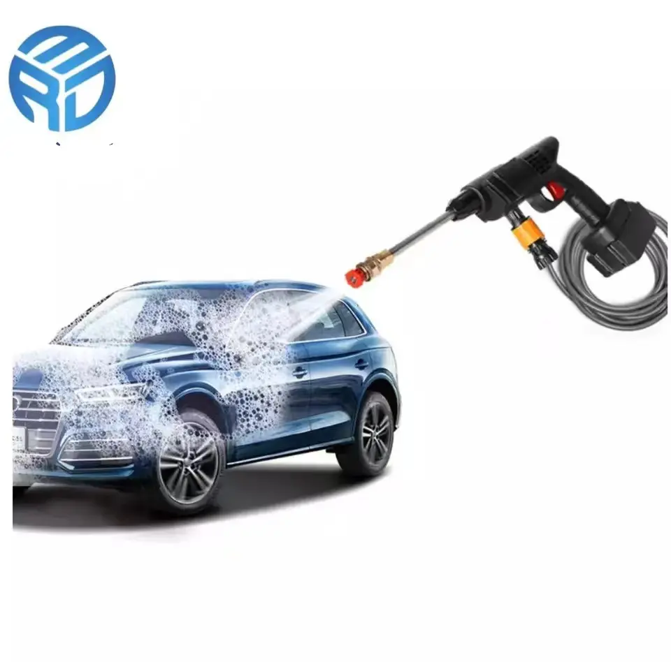 MRD Portable haute pression 24v 48v Lithium sans fil lavage de voiture sans fil Jet d'eau mousse pistolet lave-auto
