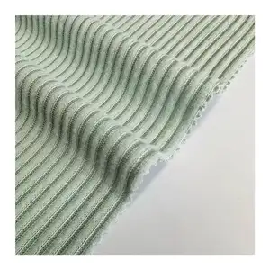 kundenspezifischer rippenstoff polyester spandex weich bequem dehnbar gebürsteter rippenstoff für unterwäsche und frauenkleid