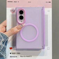 Étui magnétique translucide de luxe couleur bonbon pour Samsung Galaxy Z Fold 8 Ultra 7 6 5, coque de protection de charnière pour Samsung Z Fold8