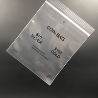 Pochette Ziplock en LDPE pour pièces de monnaie, argent, or, lingots, numismatiques, pierres précieuses, timbres, cartes, reçus, artisanat, avec trou de suspension, pochette pour photos, classeur
