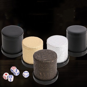 Bar KTV bền đa màu da khá xúc xắc <span class=keywords><strong>cup</strong></span> Set thương hiệu với khay cá nhân da xúc xắc <span class=keywords><strong>cup</strong></span> - Product Image 2