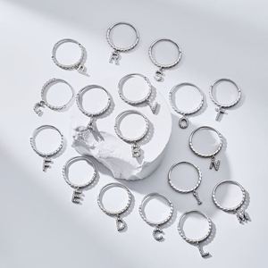 Anillo con Inicial Dylam Talla 6-9 para Mujer, Plata de Ley 925, Letras A-Z, 26 Alfabeto, Circonita Cúbica 5A, Anillos de Joyería Fina de Moda - Product Image 2