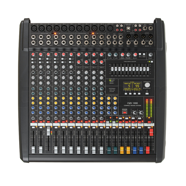 CMS1000-3 Professional 10-Channel Audio Mixer with 99 DSP Effects for Stage Performance USB Recording Console