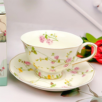 Ensemble de tasses à café en céramique imprimées de luxe britanniques, tasse à thé en céramique personnalisée, tasse à eau, décoration intérieure pour le bureau, le restaurant et la maison