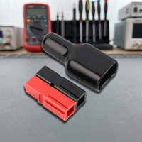 Connecteur unipolaire 2P 15/30/45A avec cache-poussière PC, prise de batterie solaire 12V, adaptateur électrique automobile en cuivre pur plaqué argent