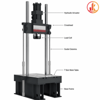 Machine d'essai de fatigue électro-hydraulique 100-250 KN, testeur universel dynamique et statique 50 Hz à deux colonnes pour métaux