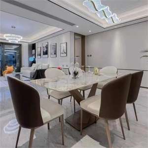 Muebles para el Hogar, Mesa de Centro Versailles de Cuero, Estilo Capitán, Contemporáneo, Moderno, Ligero, de Lujo, de Metal, para Sala de Estar - Product Image 5