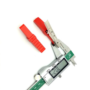 Clipes de isolamento em forma de borboleta, multímetro de 65mm clipes de crocodilo vermelho e preto clipes de jacaré com dentes - Product Image 5