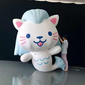 Cartone animato gonfiabile animale gonfiabile Merlion gigante <span class=keywords><strong>gatto</strong></span> gonfiabile dalla <span class=keywords><strong>coda</strong></span> di pesce per la decorazione o gli eventi - Product Image 1