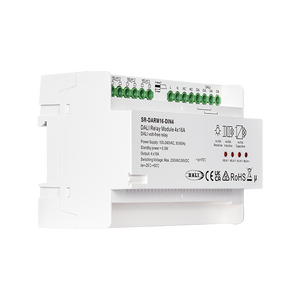 Modulo relè DIN Rail DALI-2 a 4 canali per ingegneri edili intelligenti - Controllo integrato di carichi DALI e non DALI - Vendita all'ingrosso direttamente dalla fabbrica - Product Image 1