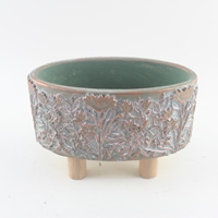 Pot à Bonsaï en Béton, Pot de Plante d'Intérieur Style Artificiel pour Décoration Domestique, Pots en Ciment Imperméables pour Balcon
