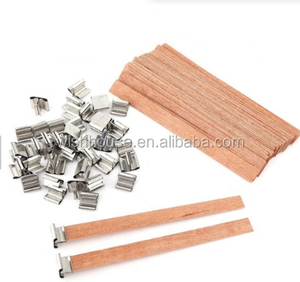 Mèche en bois écologique pour bougies, son crépitant naturel, mèche parfaite pour les bougies parfumées DIY, mèche en bois artisanale pour la fabrication de bougies - Product Image 1
