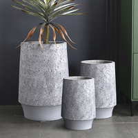 Dia 23/33/45cm Fiber Pots En Gros Moderne Pot De Fleur Créatif Simple Argile Extérieur Intérieur Jardinière Grand Moyen Petit Pot De Plantes