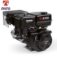 Motor de Gasolina Rato R420 de 15 HP, Refrigerado por Aire, 4 Tiempos, Monocilíndrico, 420 cc, Arranque a Patada, Alta Productividad
