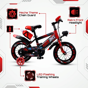 Cadeau idéal pour les activités de plein air, vélo <span class=keywords><strong>BMX</strong></span> pour enfants de 12, 14 et 16 pouces pour garçons, avec protège-mains et porte-bouteille, vélo de sport pour enfants - Product Image 1