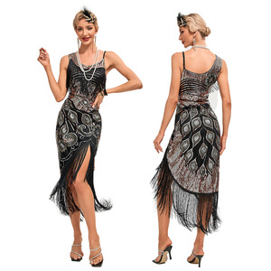 Nouvelle robe de soirée Downton Abbey pour demoiselle d'honneur, invitée de mariage, soirée de gala, style années <span class=keywords><strong>1920</strong></span>, Great Gatsby - Product Image 4